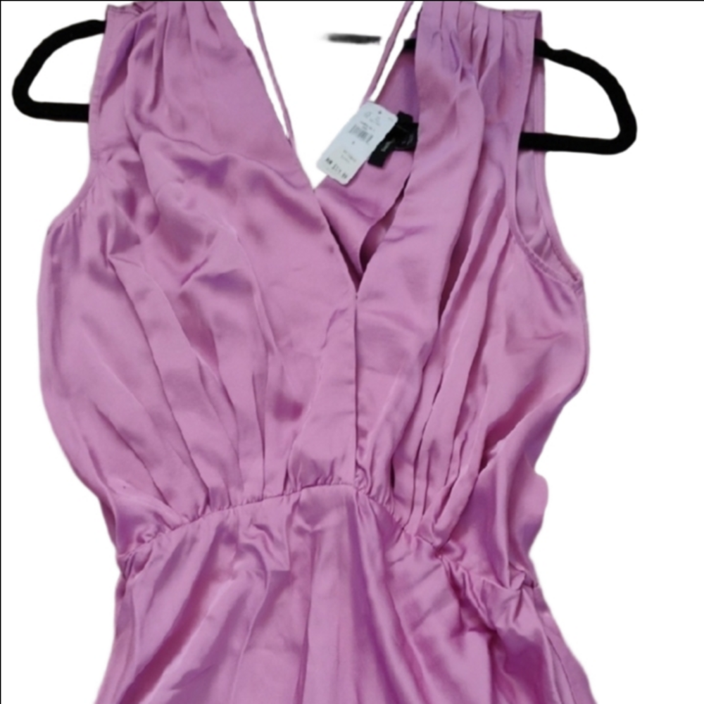 Banana Republic Women's Size Small Pink Formal Silky Rayon Gown Dress Turkish